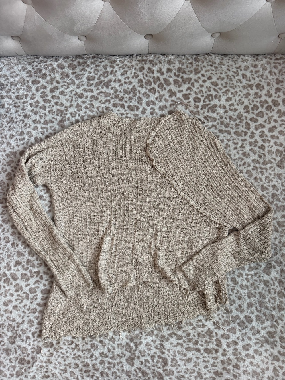 Zara Deconstructed Asymmetrical Lightweight Sweater / Coverup